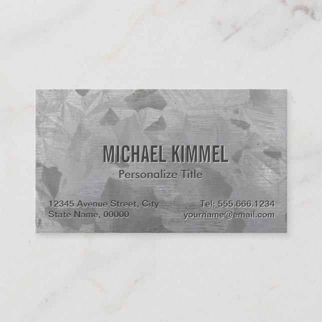 Galvanized Metal Look Business Card (Front)
