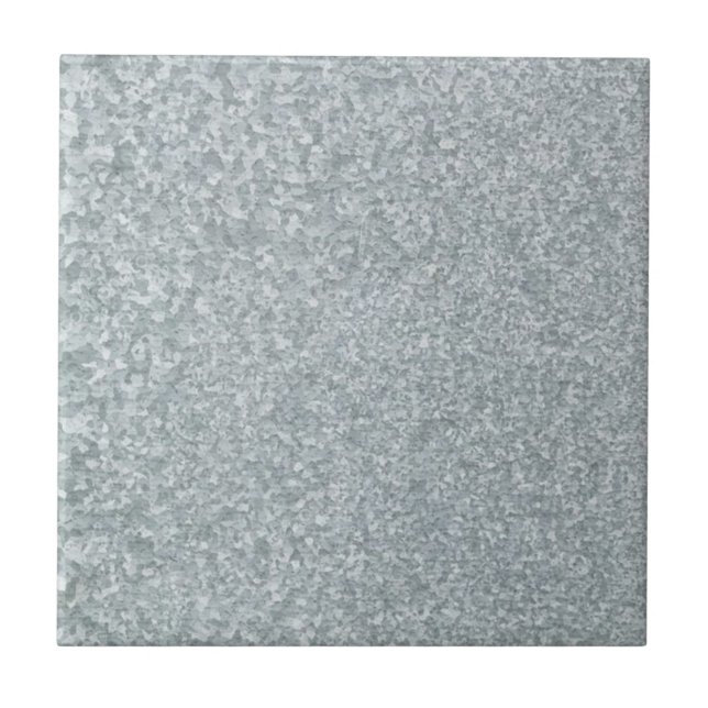Galvanized metal look ceramic tile (Front)