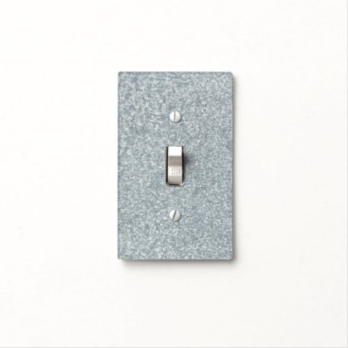 Galvanized metal look light switch cover