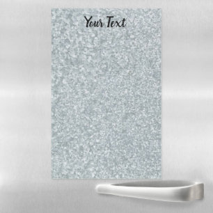 Galvanized metal look magnetic dry erase sheet