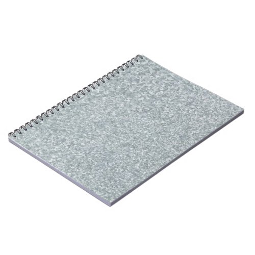 Galvanized metal look notebook