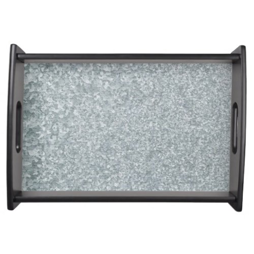 Galvanized metal look serving tray