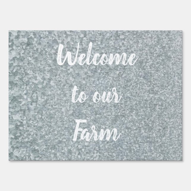 Galvanized metal look sign (Front)