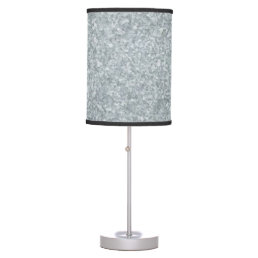 Galvanized metal look table lamp