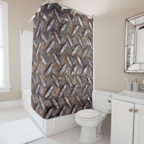 Galvanized Metal Shower Curtain