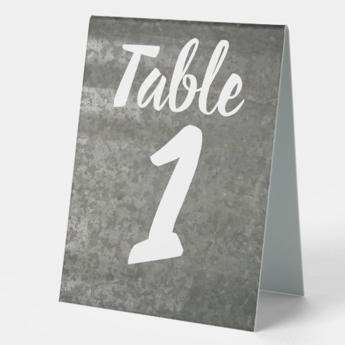 Galvanized Sheet Metal Table Number Table Tent Sign
