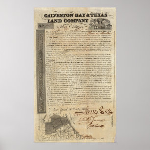 Galveston Bay and Texas Land Company Poster