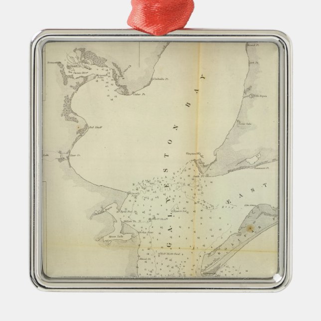 Galveston Bay, Texas Metal Ornament (Front)