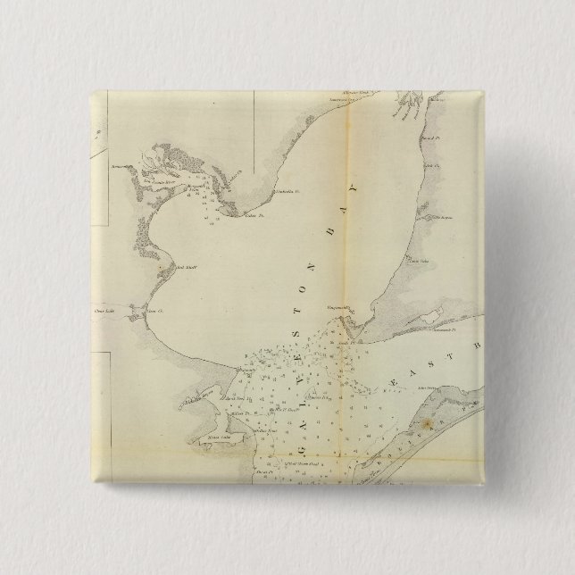 Galveston Bay, Texas Pinback Button (Front)