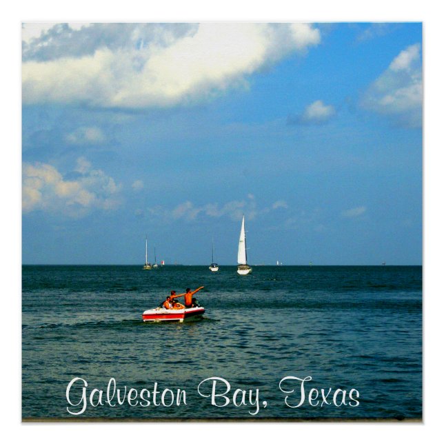 Galveston Bay , Texas Poster (Front)