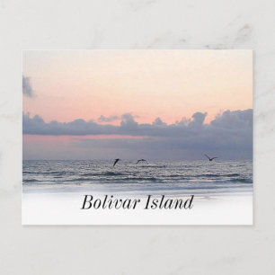 Galveston beach postcard