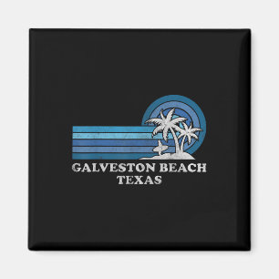 Galveston Beach Texas Family Summer Vacation Vinta Magnet