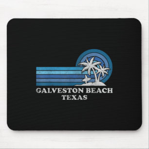 Galveston Beach Texas Family Summer Vacation Vinta Mouse Pad