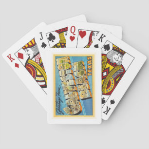 Galveston Beach Texas TX Vintage Travel Souvenir Poker Cards