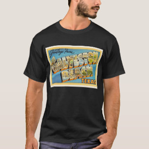 Galveston Beach Texas TX Vintage Travel Souvenir T-Shirt