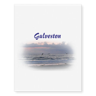 Galveston beach vacation temporary tattoos