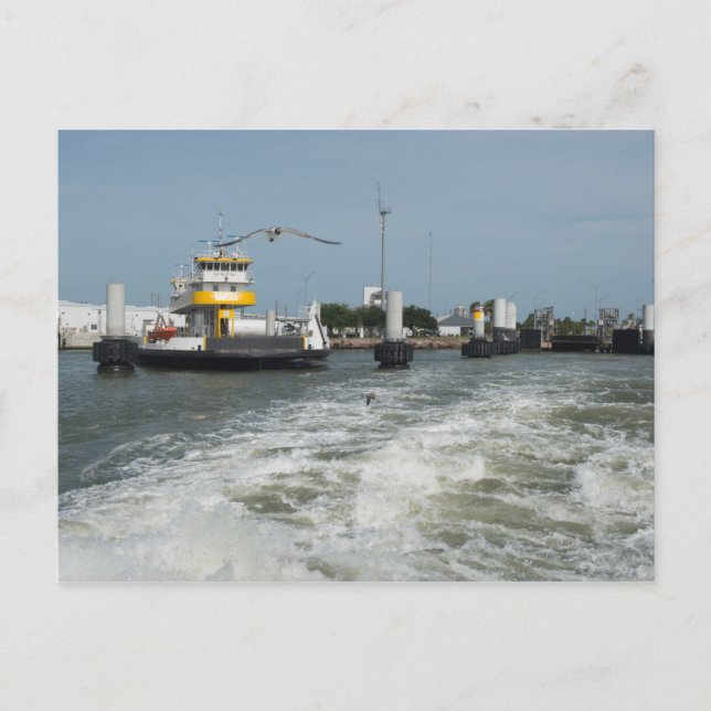 Galveston Ferry Landing Postcard (Front)