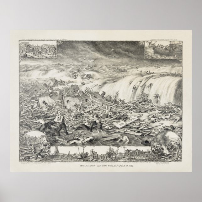 GALVESTON HURRICANE  1900 POSTER (Front)