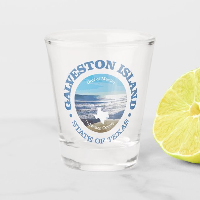 Galveston Island (C) Shot Glass (Front)