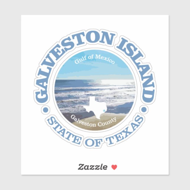 Galveston Island (C) Sticker (Sheet)