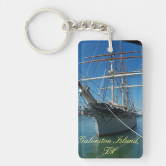 Galveston Island Elissa Ship Photo key chain