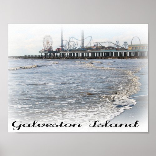 Galveston Island Pleasure Pier Poster