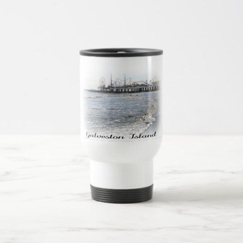 Galveston Island Pleasure Pier Travel Mug