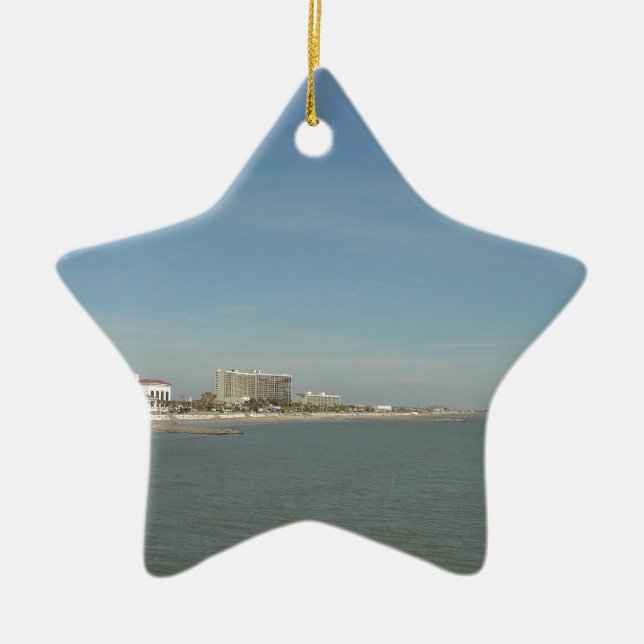 Galveston Island, Texas Ceramic Ornament (Front)