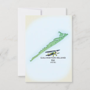 Galveston Island Texas USA map