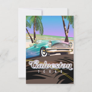 Galveston Island Texas USA map