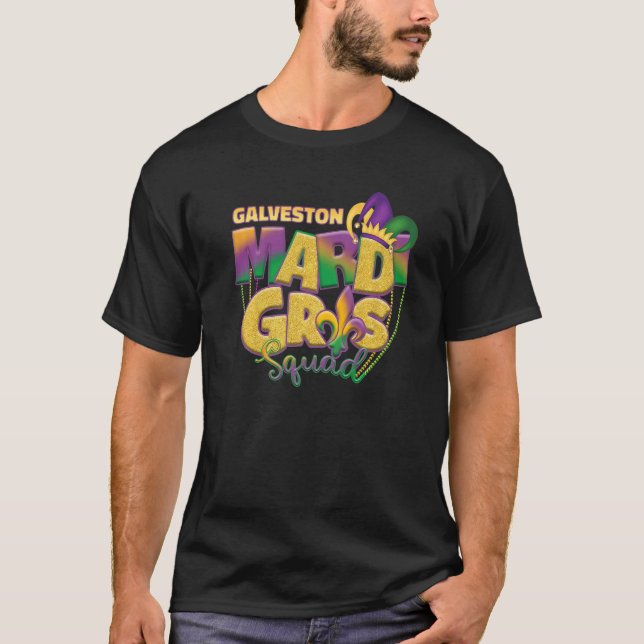 Galveston Mardi Gras Squad Premium T-Shirt (Front)