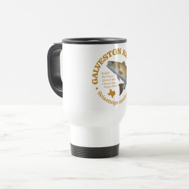 Galveston (redfish) travel mug (Front Left)