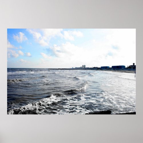 Galveston Sea Wall Poster