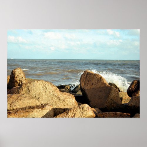 Galveston Seawall Poster