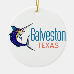 Galveston Texas Ceramic Ornament