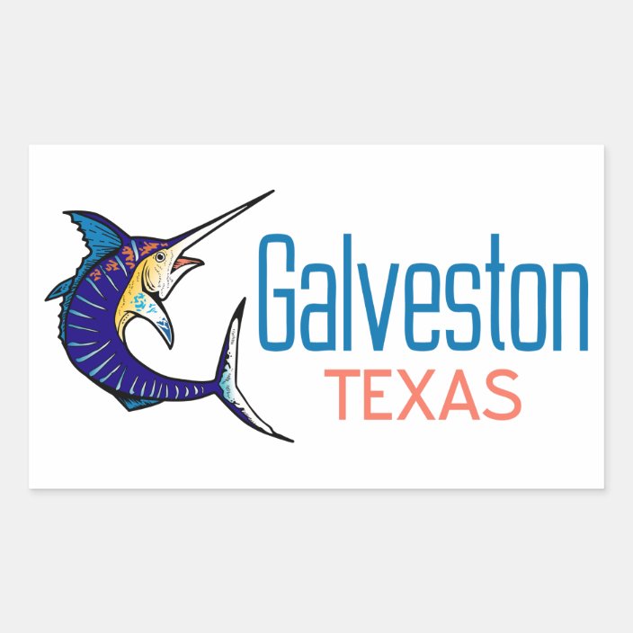 Galveston Texas Rectangular Sticker Zazzle
