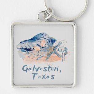 Galveston Texas Seashells Keychain