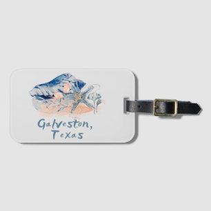 Galveston Texas Seashells Luggage Tag