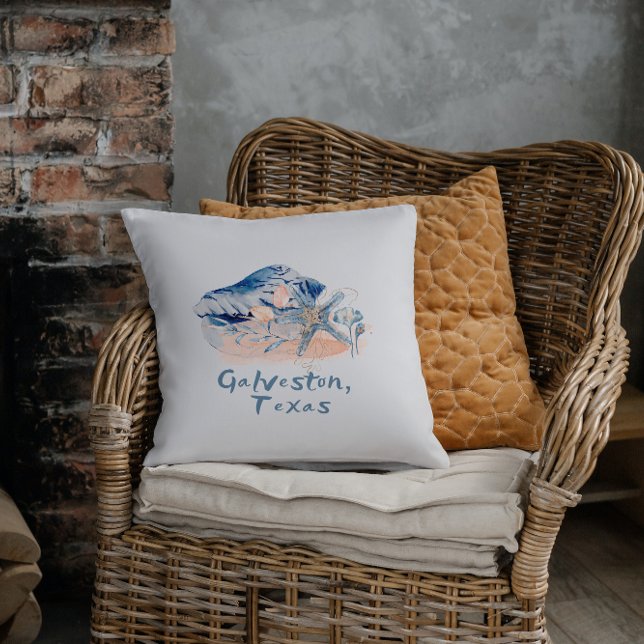 Galveston Texas Seashells  Throw Pillow (Creator Uploaded)