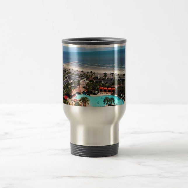 Galveston, Texas Travel/Commuter Mug (Center)