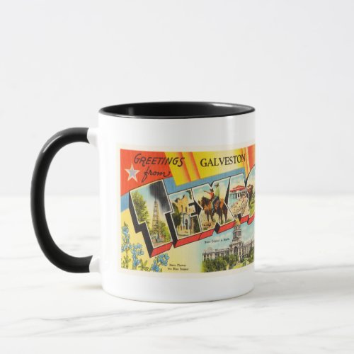 Galveston Texas TX Old Vintage Travel Souvenir Mug