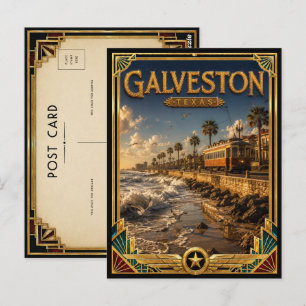 Galveston Texas Vintage Art Deco Golden Age Postcard