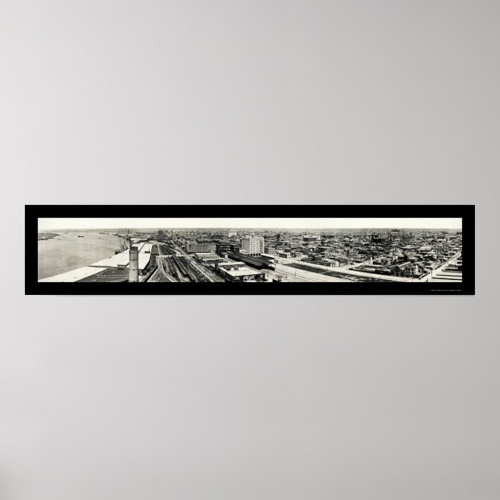 Galveston TX Harbor Photo 1915 Poster