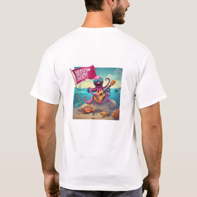 Galveston Ukulele Men’s F&B Octopus T-Shirt (Back)