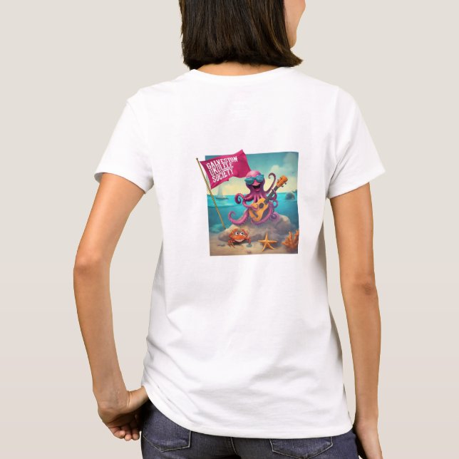 Galveston Ukulele Women’s T-Shirt Octopus F&B (Back)