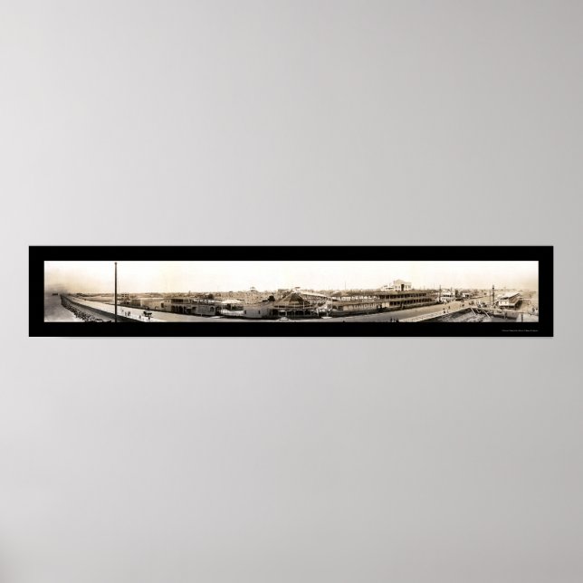 Galveston Waterfront Photo 1909 Poster (Front)