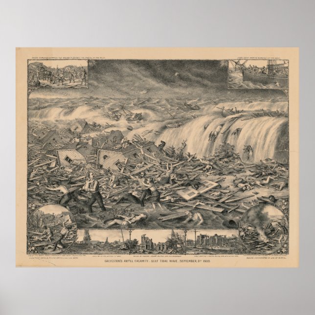 Galveston's Awful Calamity Gulf Tidal Wave (1900) Poster (Front)