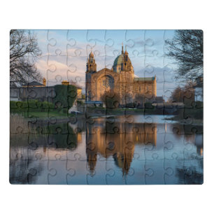 Galway cathedral reflected in water in Ireland Jigsaw Puzzle