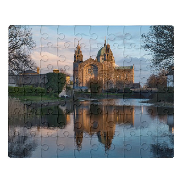 Galway cathedral reflected in water in Ireland Jigsaw Puzzle (Puzzle Horizontal)