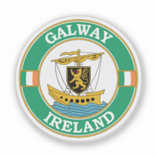 Galway Ireland Circle Emblem Sticker